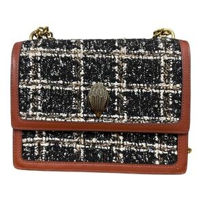 Kurt Geiger London Shoreditch Tweed & Leather Crossbody Bag LIKE NEW